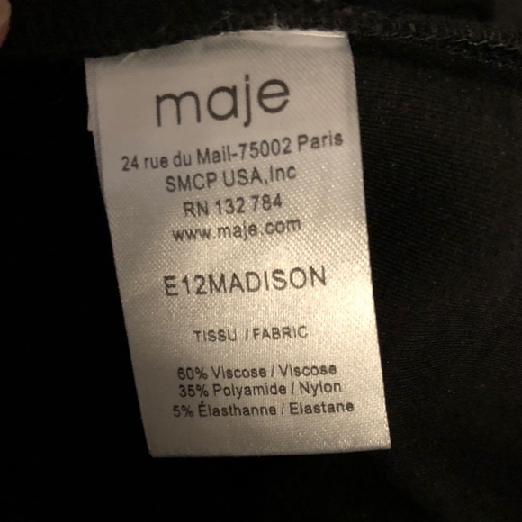 Maje Sleeveless Figure Hugging Black Dress - Picture 6 of 7